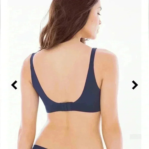 Soma Vanishing Back Blue Paisley Lace Full Coverage Underwire Bra Size 36 B - Picture 3 of 8